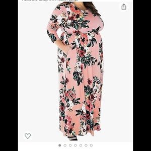 Floral Long Maxi Dress WITH Pockets